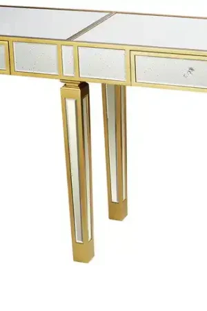 A&B Home Mirror Console Table With Gold Accent One Day Deal