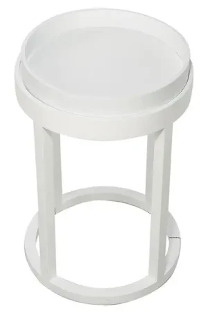 A&B Home White Wood Table Crafted