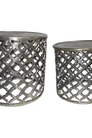 A&B Home Round Aluminum Tables - Set Of 2 Last Chance