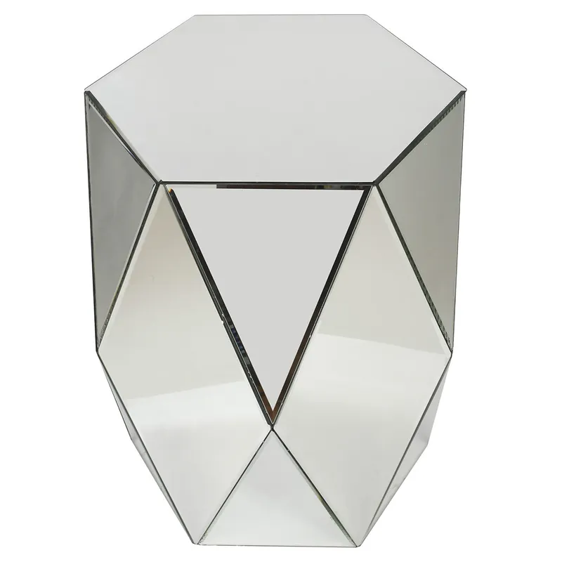 A&B Home Geometric Mirrored Accent Table Affordable