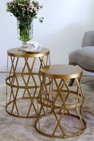 A&B Home Urban Vogue Gold Accent Tables Order Now