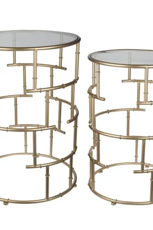 A&B Home Halycon Glass Side Tables - Set Of 2 Free Returns