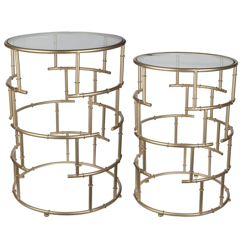 A&B Home Halycon Glass Side Tables - Set Of 2 Free Returns