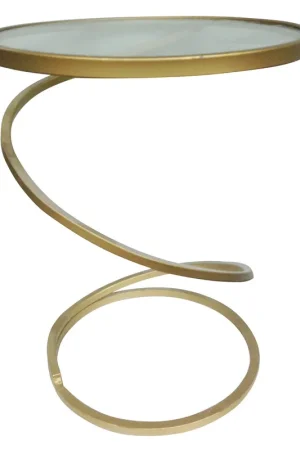 A&B Home Spiral Glass/Metal Table - Set Of 2 Original