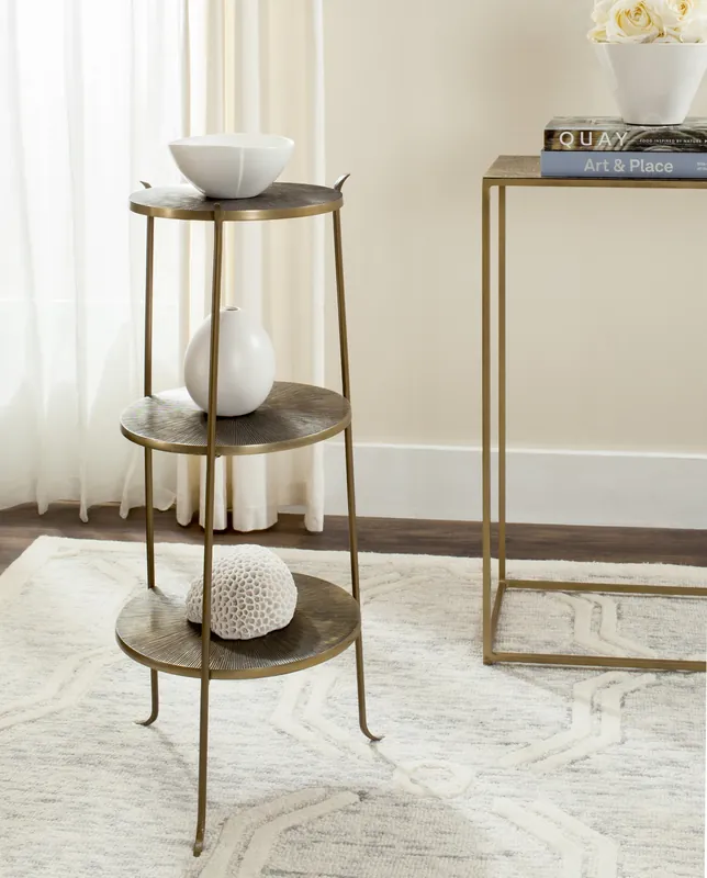 Authentic Safavieh Elda Side Table - Brass