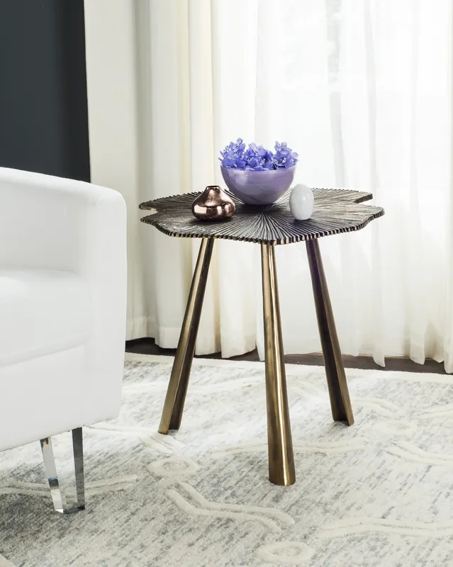 Big Sale Safavieh Portia Leaf Side Table - Brass