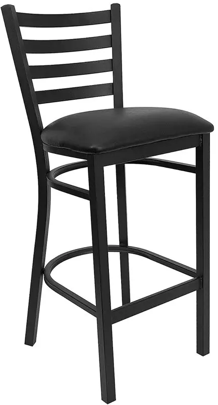 Direct From Manufacturer Flash Furniture Hercules Series Black Ladder Back Metal Restaurant Bar