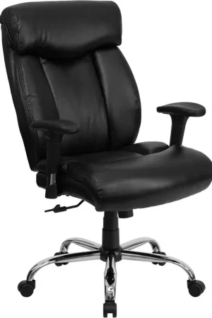 Free Delivery Flash Furniture GO-1235-BK-LEA-A-GG Hercules Series Black Leather Exec