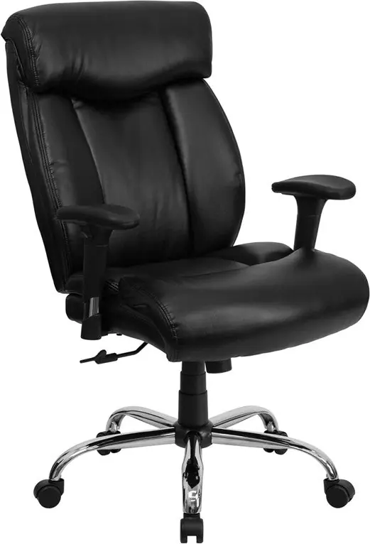 Free Delivery Flash Furniture GO-1235-BK-LEA-A-GG Hercules Series Black Leather Exec