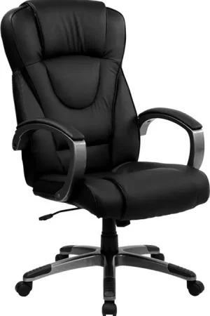 Flash Sale Flash Furniture BT-9069-BK-GG High Back Black Leather Executive Swivel Office Chair -