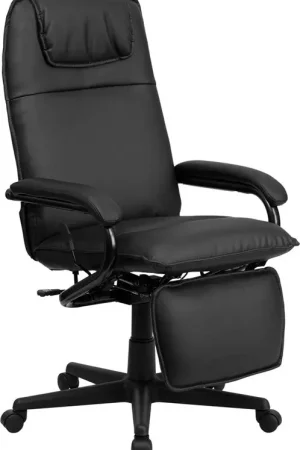 Next Day Delivery Flash Furniture High Back Black Leather Executive Reclining Swivel Office Chair -