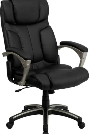 Flash Furniture High Back Folding Black Leather Executive Swivel Office Chair - Flash Sale