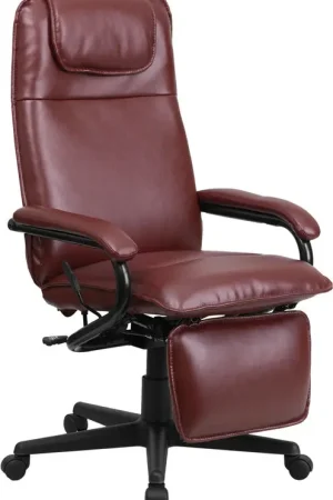 Special Discount Flash Furniture High Back Burgundy Leather Executive Reclining Swivel Office Chair -