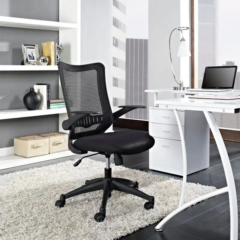 Worldwide Shipping Modway Explorer Mid Back Office Chair - Black - EEI-1104 - Black