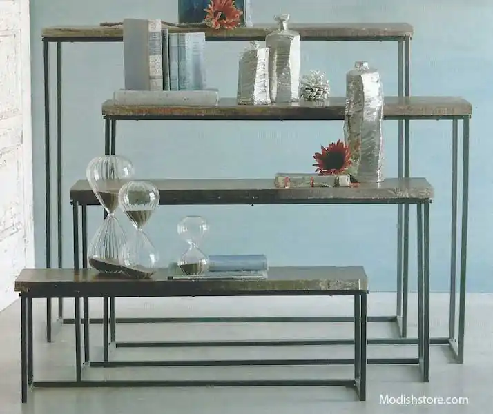 Top Rated Roost Recycled Wood Nesting Console Tables - Set Of 4