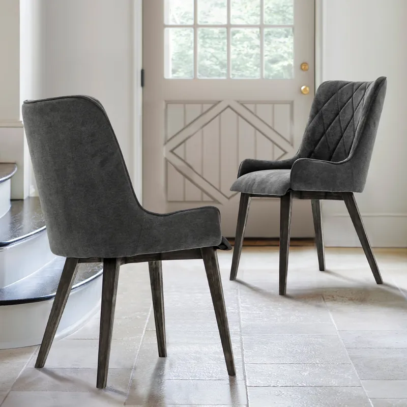 Seasonal Sale Alana Charcoal Upholstered Dining Chair - Set of 2 By Armen Living