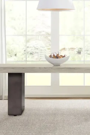 Abbey Concrete and Grey Oak Wood Dining Table By Armen Living Time-Limited