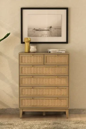 Modern Bodrum 4+2 Drawer Chest By Anderson Teak