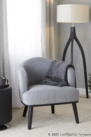 Ahoy Accent Chair Gray By LumiSource Brand New