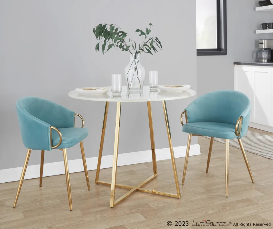 Claire Chair - Set of 2 Blue By LumiSource Instant Buy