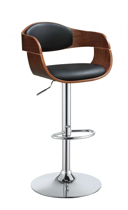 Best Seller Black And Walnut Adjustable Stool By Homeroots - 286642