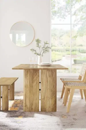 Amistad 60" Wood Dining Table and Bench Set By Modway - EEI-6690 Fast Shipping