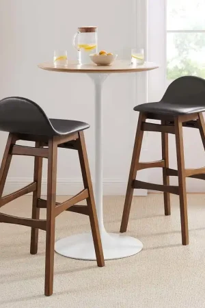 Brand New Juno Wood Bar Stool - Set of 2 By Modway - EEI-6554