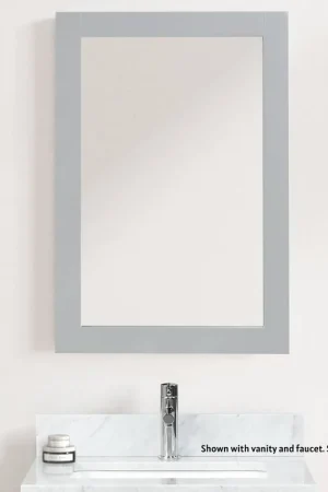 Blossom Geneva 24" x 32" Metal Gray Wall-Mounted Rectangle Framed Mirror Fresh Stock