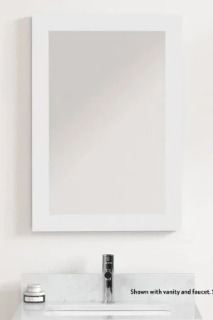 Blossom Geneva 24" x 32" Matte White Wall-Mounted Rectangle Framed Mirror Place Order
