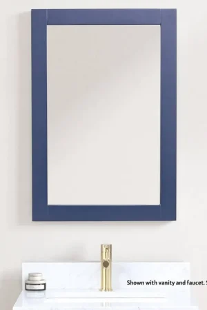 Blossom Geneva 24" x 32" Navy Blue Wall-Mounted Rectangle Framed Mirror Brand New