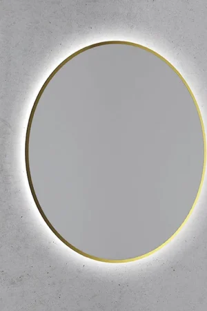 Fresh Stock Royo Aura Gold 24" Modern Round LED Mirror