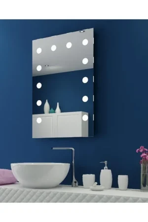 Paris Mirror Hollywood 24" x 36" Front-Lit Lighted Super Bright Dimmable Wall-Mounted 3000K LED Mirror Instant Buy
