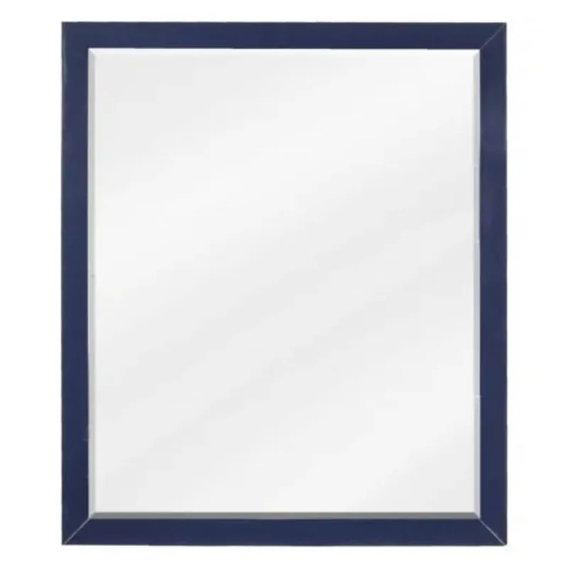 Same Day Shipping Hardware Resources Jeffrey Alexander Silver Label Adler 24" x 28" Hale Blue Framed Mirror