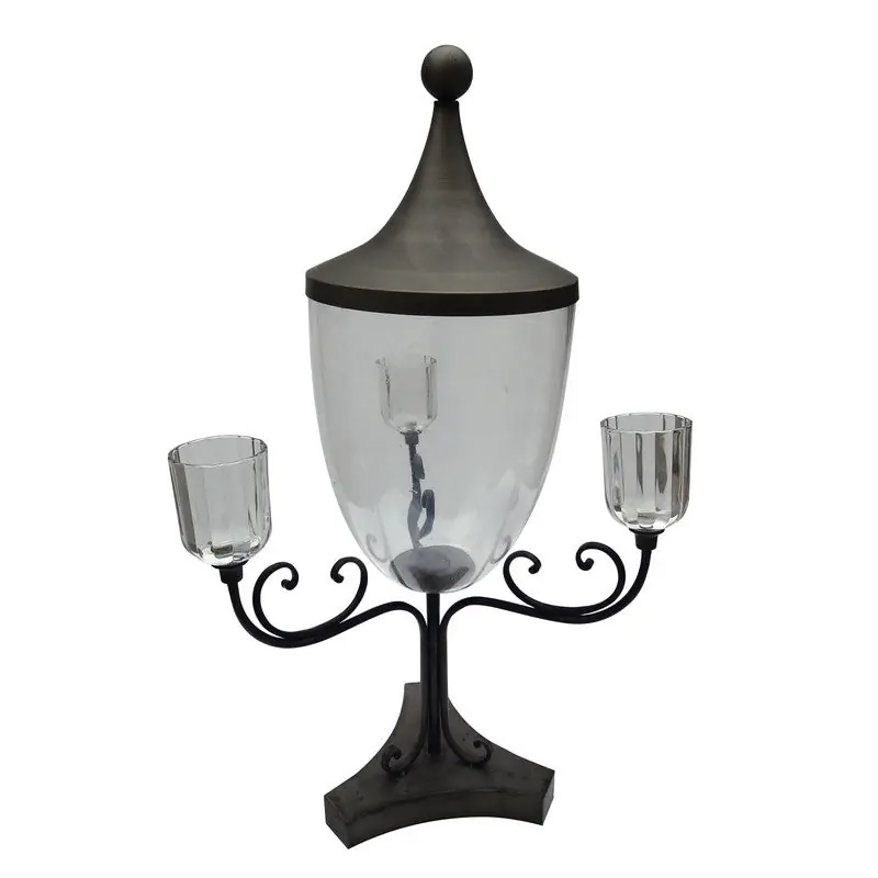 A&B Home Metal & Glass Candle Holder Markdown