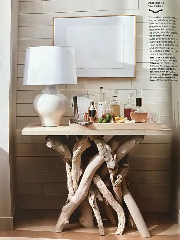 Exclusive Driftwood Console Table- Bleached, by Artisan Living