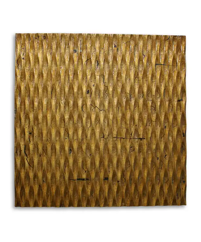 Worldwide Shipping Screen Gems Metallic Ridge Gold Wall Art - SGWB-83 - Gold, Black, Brown