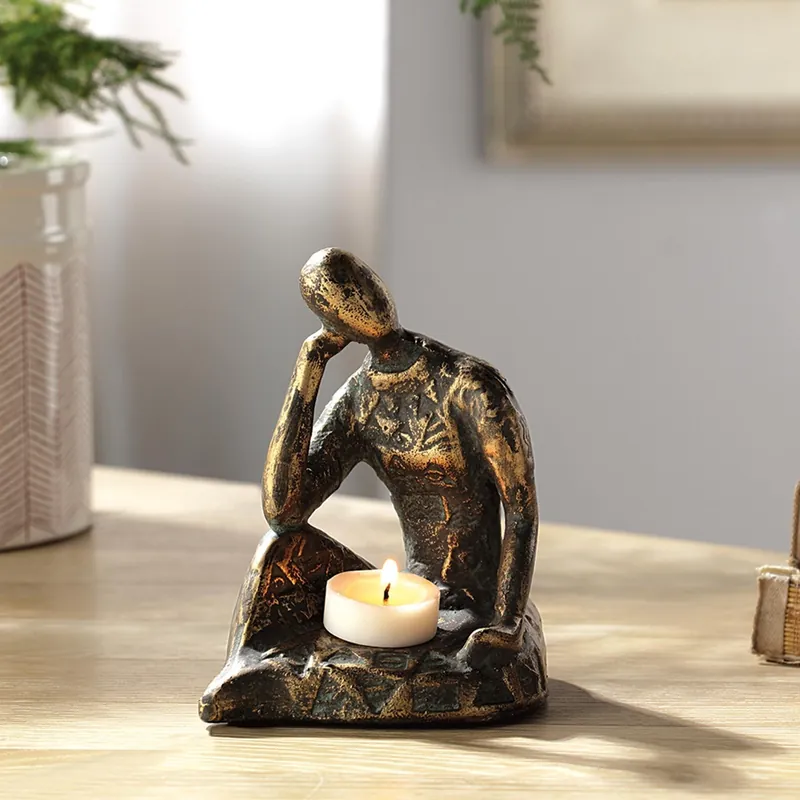 Weekend Sale Thoughtful Woman Tealite Holde By SPI Home - 6.5in Height