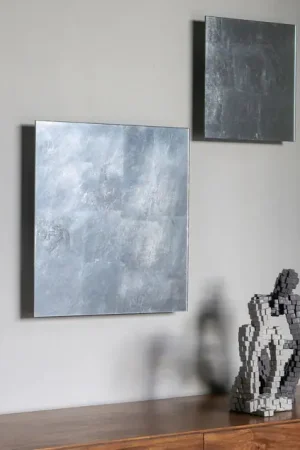 Direct From Manufacturer Floating Silver 12"Sq Wall Art By Gold Leaf Design Group