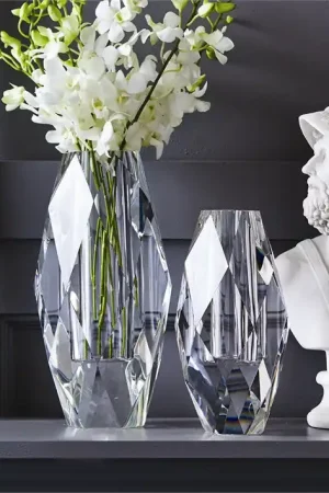 Budget Tozai Home Clear Crystal Oval Vases - 2Pc/Box - Set Of 4