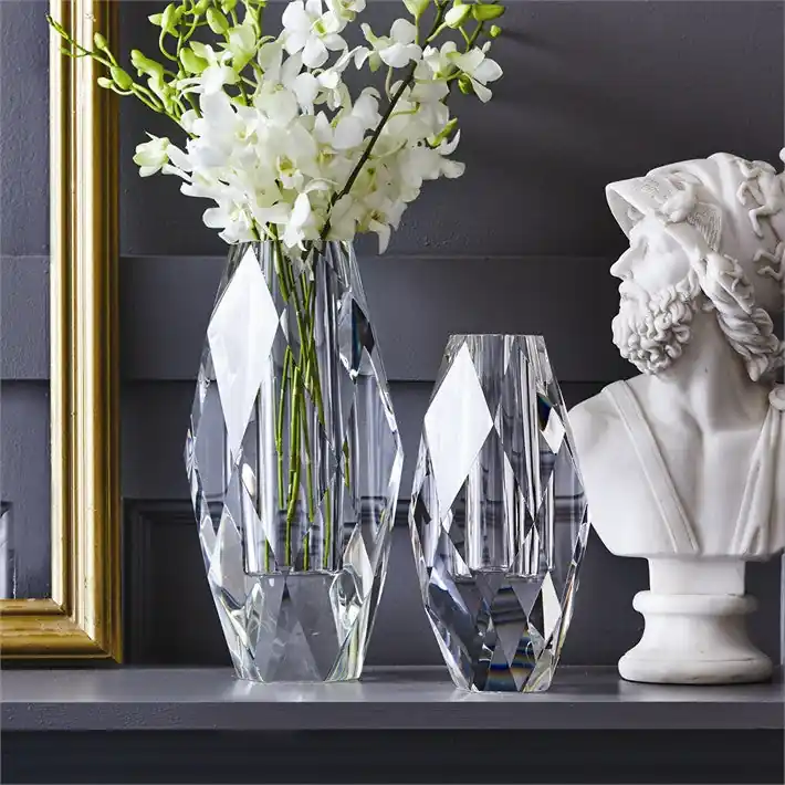 Budget Tozai Home Clear Crystal Oval Vases - 2Pc/Box - Set Of 4