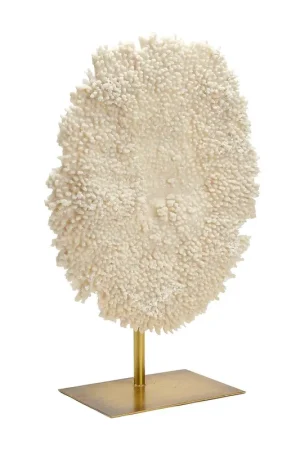 Limited Time 26 1/2" Whte Poly Coral Sculp. Resin/Iron By Tozai Home