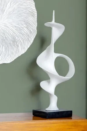 Direct From Manufacturer Tendril 27.6"H Sculpture, Whit By Gold Leaf Design Group