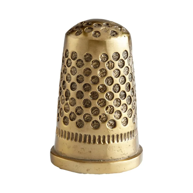 Sewing Thimble Token - Gold-Amber Price Cut
