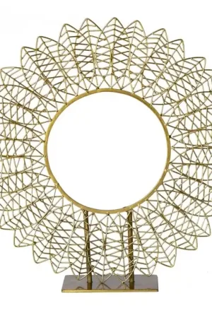 Wire Leaf 17"H Sculpture Gold Leaf Design Group Buy Online