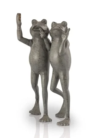 Trusted Brand Selfie Frog Friends Garden Sculptures By SPI Home - 21.5in Height