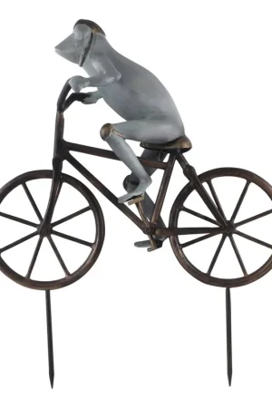 Special Discount Frog on Bicycle Garden Sculptures By SPI Home - 20in Height