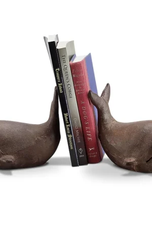 Warranty Included Whale Bookends PR By SPI Home - 5.5in Height