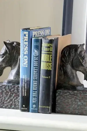 Today Only Horsehead Bookends on Base PR By SPI Home - 8in Height