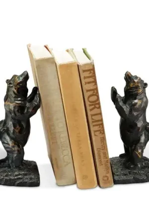 Standing Bear Bookends By SPI Home - 8in Height New Release