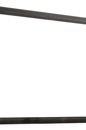 39 Inch Contemporary Wooden Frame Mirror, Gray By Benzara - Gray Worldwide Shipping